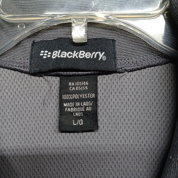 BlackBerry Quarter Zip Pull Over Jacket Long Sleeve Sz L - Picture 3 of 6